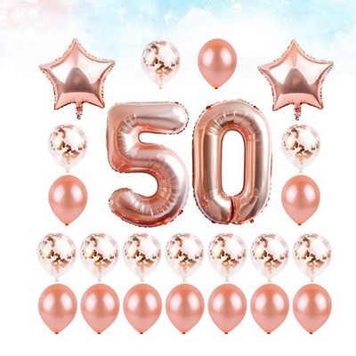  24 Pcs Luftballon Deko Geburtstag Partyballons Aluminiumfolienballon