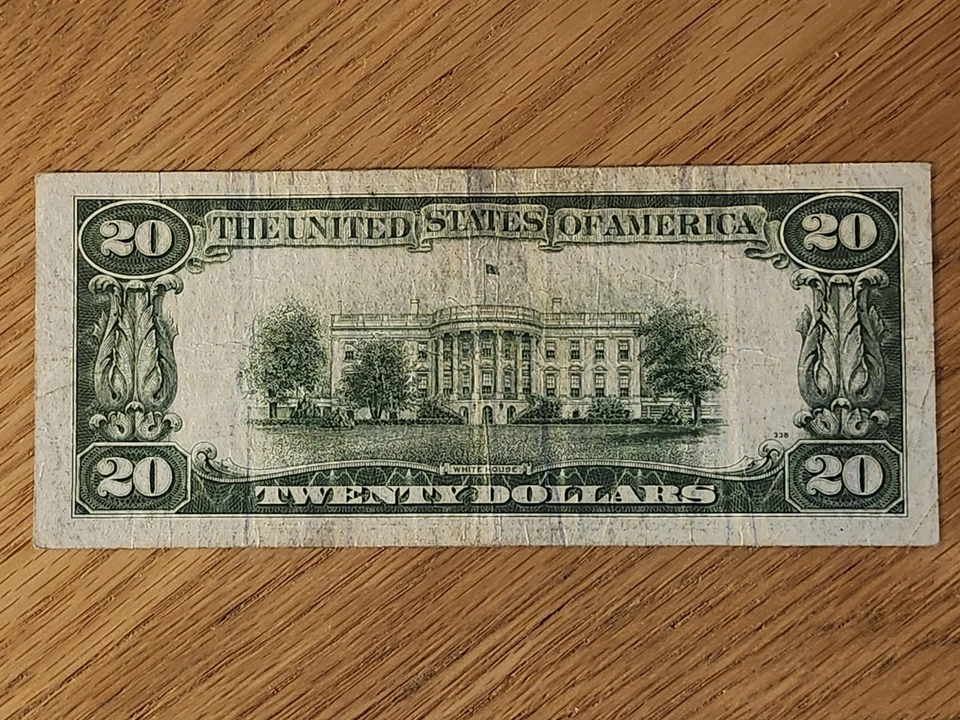 1934 $20 "STAR NOTE" KANSAS CITY DISTRICT J00124210* - Image 2 of 4