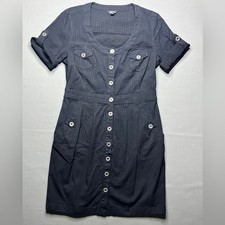 Guess Navy Textured Dress Size Medium