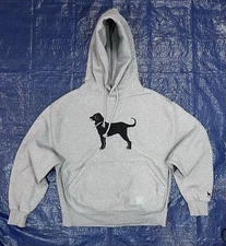 The Black Dog Marthas Vineyard Hoodie Sweatshirt Mens Medium Gray Reverse Weave