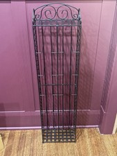 Vintage Wrought Iron CD Tower  44” Storage Rack Holds 180 CDs
