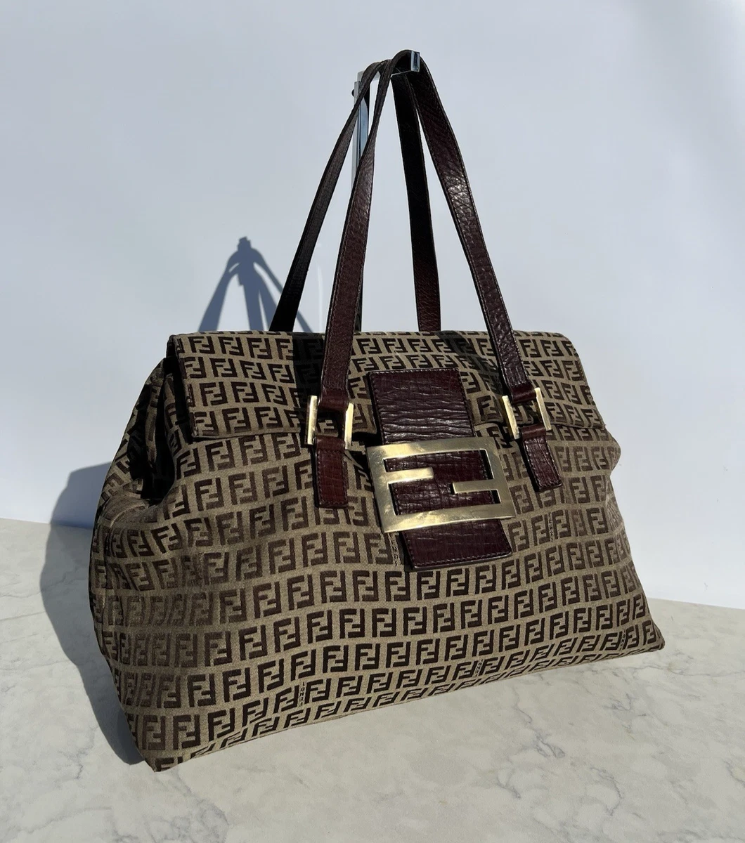 FENDI BIGサイズトートバッグ ブラウン FENDI (フェンディ) 2WAY FFジャカード トートバッグ メンズ - バッグ