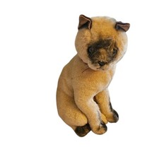 Vintage 1987 AVANTI APPLAUSE Plush Siamese KITTEN CAT Red Collar ITALY 14  