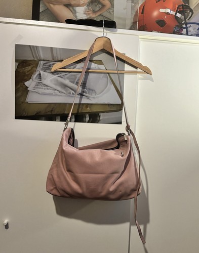 RICK OWENS LIDO SS24 Pink Nubuck Leather Big Adri Bag