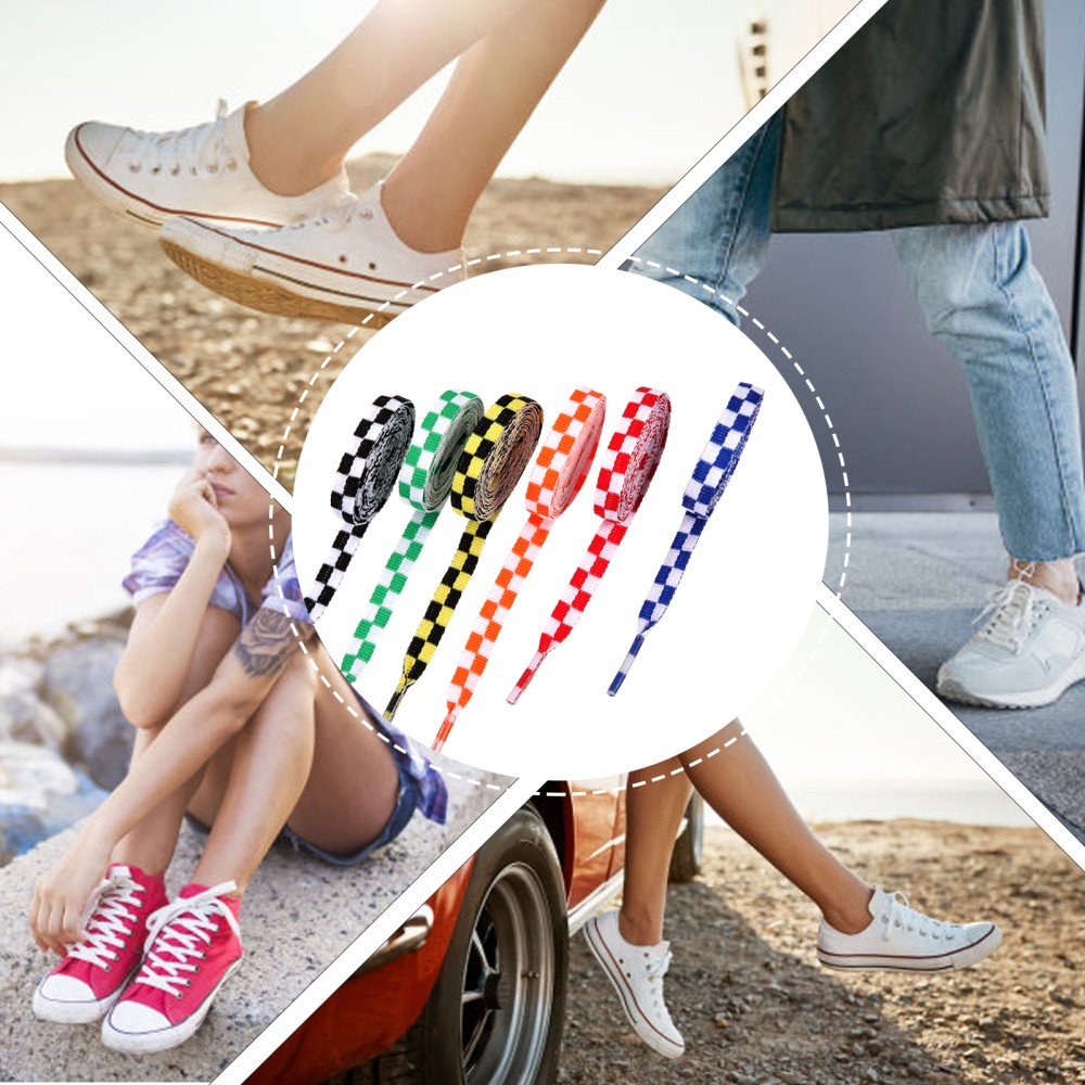 APL 12 paia lacci colorati scarpe sportive accessori piatti poliestere