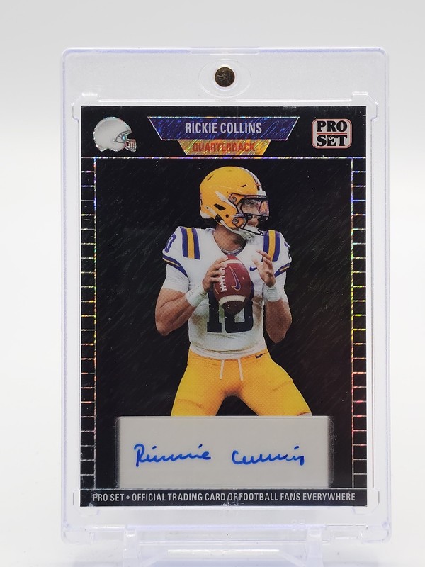 RICKIE COLLINS 2024 PRO SET ROOKIE BLACK SHIMMER AUTO #89A-RC1 /6 LSU Q7420
