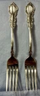 Two Vintage Georgian Rose- Reed & Barton Sterling Forks