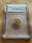 1937 Lincoln Wheat Cent MS65 RB - ICG