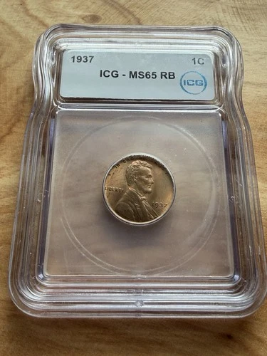 1937 Lincoln Wheat Cent MS65 RB - ICG