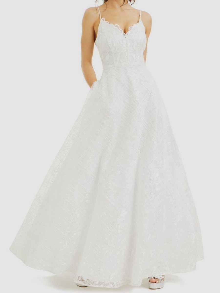 Say YES TO THE Prom Womens White Embellished Spaghetti Strap Formal Fit + Flare Dress Juniors 5 , Women's Say YES TO THE Prom Womens White Embellished Spaghetti Strap Formal Fit + Flare Dress Juniors 5 , Women's