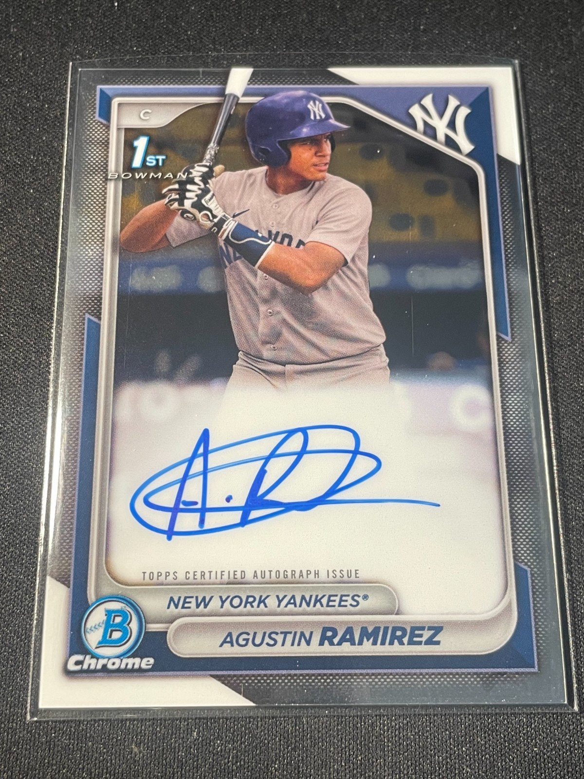 2024 Bowman Chrome Agustin Ramirez 1st Auto #CPA-AR Yankees