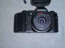 VINTAGE ORIGINAL KONICA FS-1 CAMERA HEXANON AR 40MM F18 LENSE JAPAN VIVITAR 283