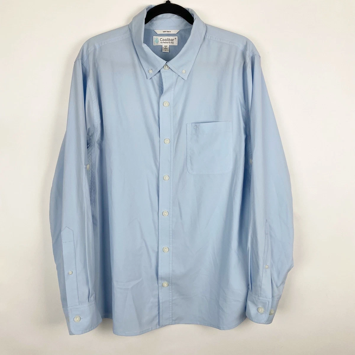 Tee shirt de sport manches longues anti-UV / UPF 50 - Coolibar - Bleu – UPF Boutique