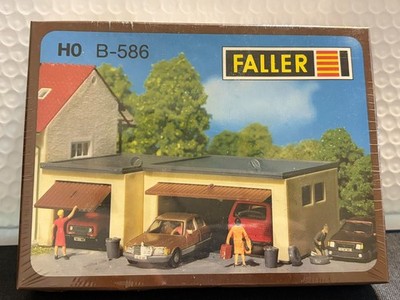 Faller B-586 - HO Scale Dual Car Garage Kit - NIB Sealed - Vintage Germany 1:87