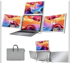 14  Portable Quad Laptop Monitor Screen Extender, Wires included  SHIPS FAST 