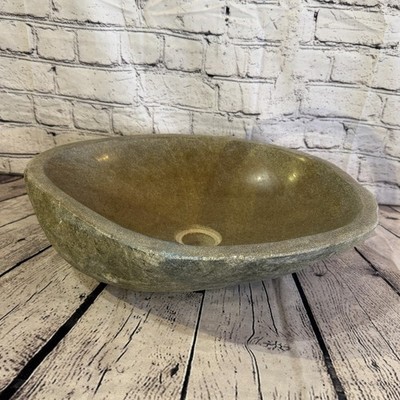 43 cm x 35 cm Waschbecken Bad Arbeitsplatte Wasch Fluss Stein Becken Waschbecken Nr 36