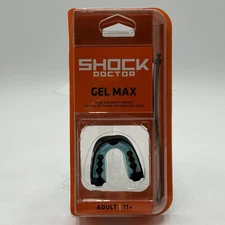 Shock Doctor Gel Max Mouthguard Adult 11+ Blue Classic Sports Protection New
