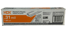 HDX Painters Plastic Clear 12 ft x 400 ft 0.31 Mil Heavy Duty Sheeting