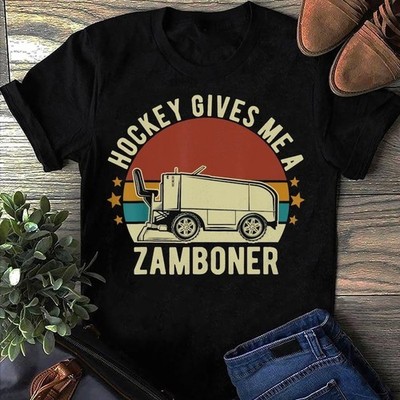 Hockey Gives Me A Zamboner Funny Hockey Fan Mens T Shirt - Ice Hockey Player ...