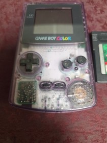 Gameboy Color Atomic Purple W/Bomberman Pocket Tested Shown Working