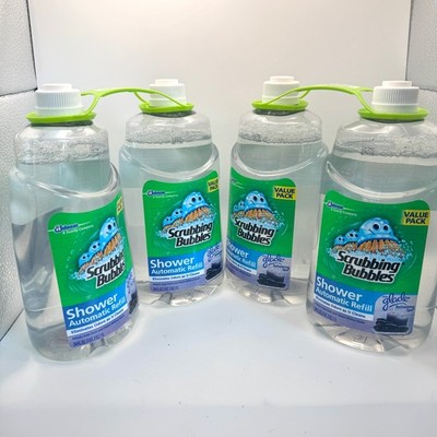 4 NEW Scrubbing Bubbles Shower Automatic Refill Glade Refreshing Spa 34 oz