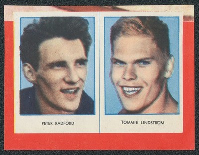 1956 SWEDISH REKORD MAGAZINE SPORTSMEN PETER RADFORD & TOMMIE LINDSTROM CARDS