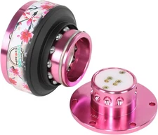 NRG 2.0 Steering Wheel Quick Release 6 Bolt - Pink / Sakura Ring