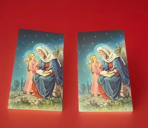 New Holy Cards Madonna  Mary with Saint Anne Set Of Two (from Italy)