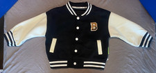 NEW Varsity Jacket Kids Boys Small/Medium Black White Gold Letterman
