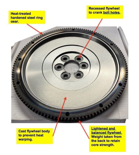 Lightened and balanced flywheel for Volkswagen Golf G60 7kg 02J 02A 02R 5 speed - Picture 2 of 4