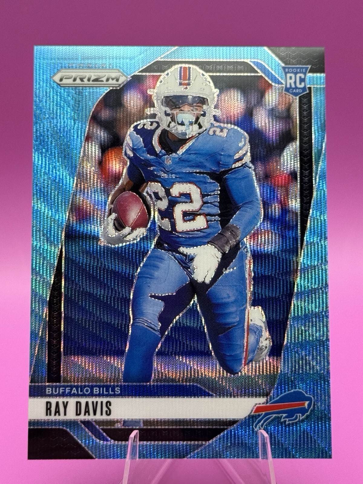 2024 Panini Prizm - Rookies Ray Davis #382 Blue Wave Prizm /230 (RC)