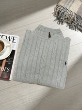 Ralph Lauren Quarter Zip Black Jumper Multiple Sizes Brand New With Tags