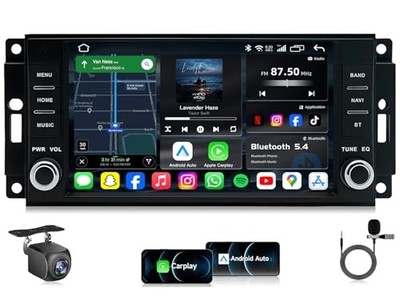[4G+64G] 5G WiFi Car Radio Stereo for Dodge Challenger 2008 4G RAM 64G ROM
