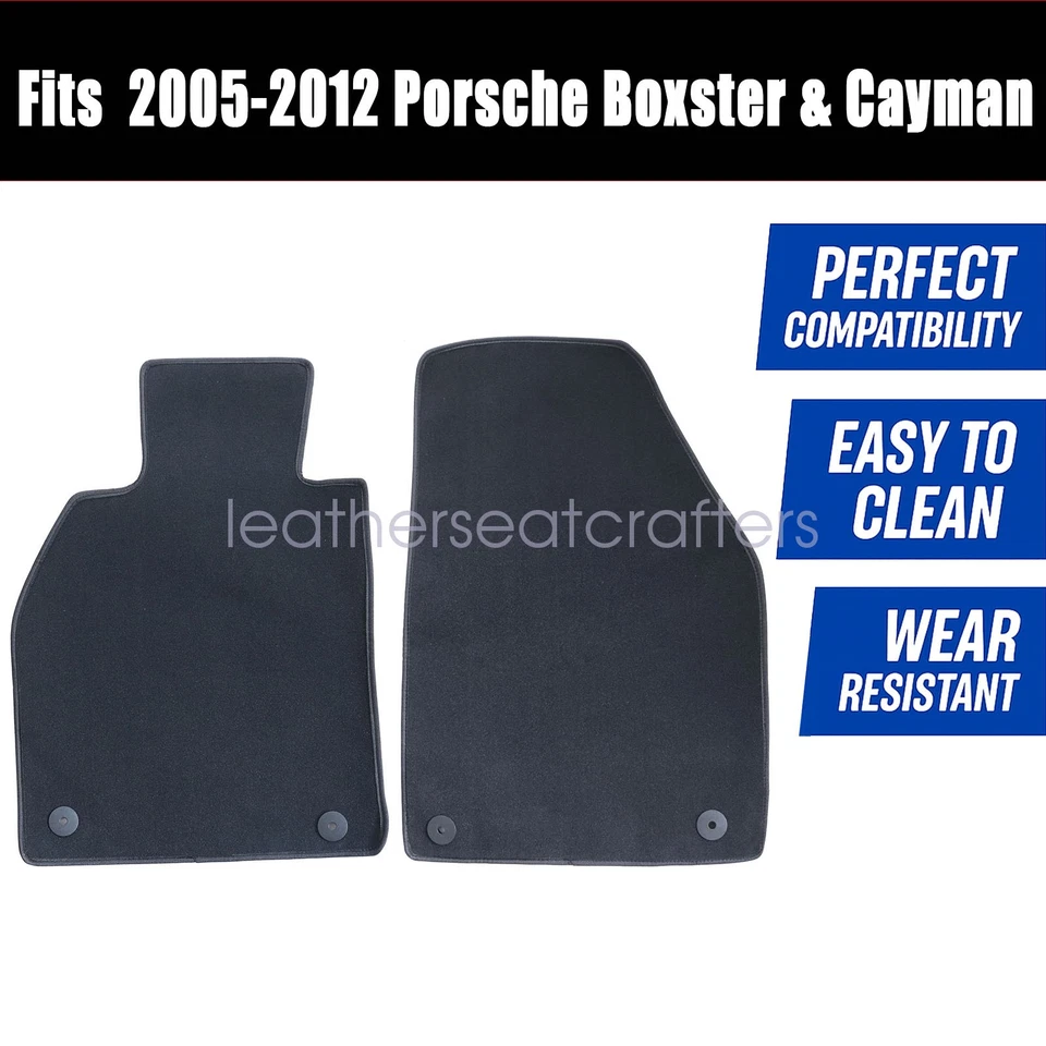 For 2005-2012 Porsche Boxster & Cayman Full Set Floor Mats Carpet 2PCS NEW - Image 3 of 4