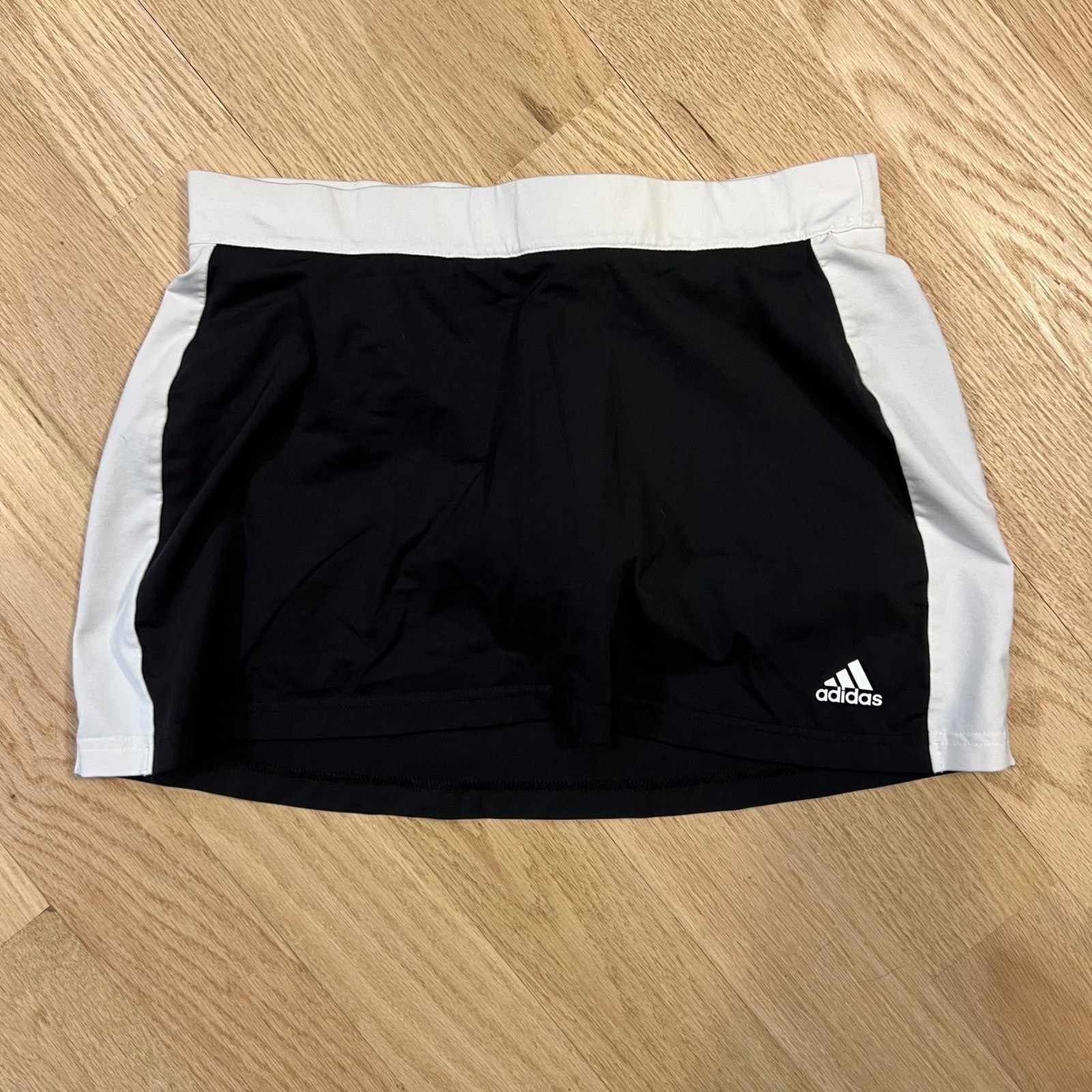 Adidas Climalite Women's Tennis Skort Black White Athletic Golf Skirt Size Small