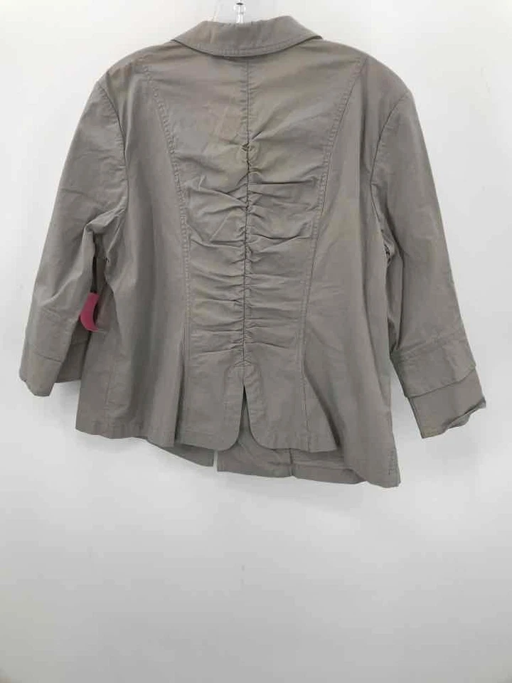 Pre-Owned G.I.L.I Grey Size 1X Open Jacket - Image 2 of 3