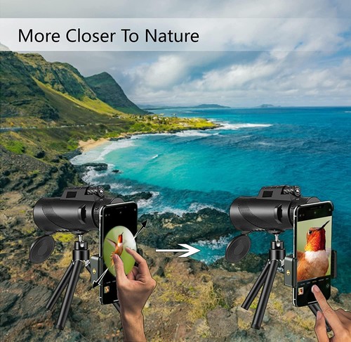 80x100 High-Powered Monocular Telescope for Smartphone - Perfect for Stargazing - Picture 7 of 11