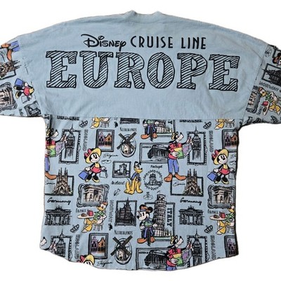 Disney Cruise Line DCL Europe Spirit Jersey Blue France Dream Wish Fantasy 
