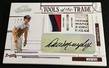 2005 Dale Murphy Braves 50/50 Playoff Absolute Tools Trade Dual Patch Autograph