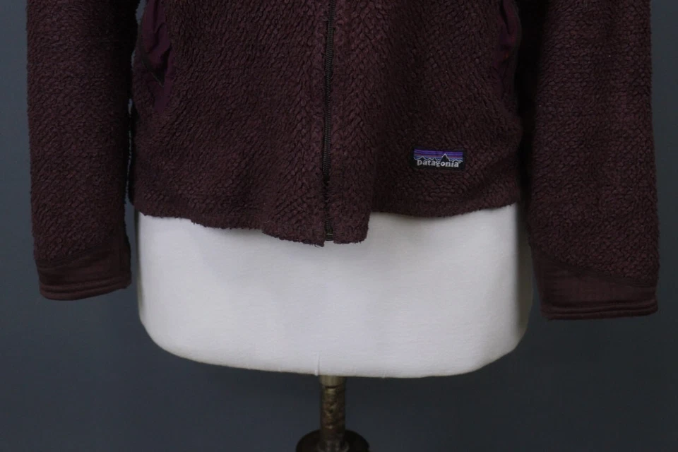 Patagonia Brown Fleece Mock Neck Long Sleeve Full Zip Retro Pile Jacket Size M - Image 3 of 4