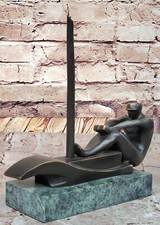 Figura trofeo scultura bronzo sport acquatici canoa barca equipaggio canoa kayak