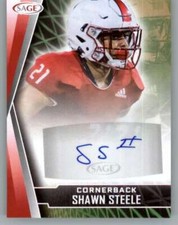 2022 Sage High Series Autographs Red #A-SS2 Shawn Steele RC Rookie AUTO