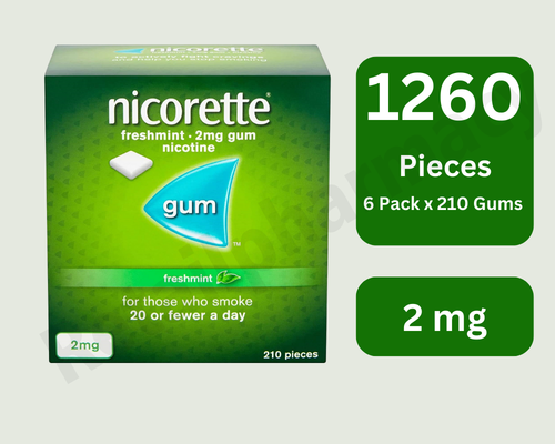 Nicorette Freshmint 2mg Gum 210 Pieces 6 Pack FAST DISPATCH Expiry 2027