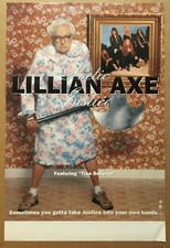 LILLIAN AXE Rare Vintage 1992 BIG 24x36 PROMO POSTER of Poetic Justice CD MINT