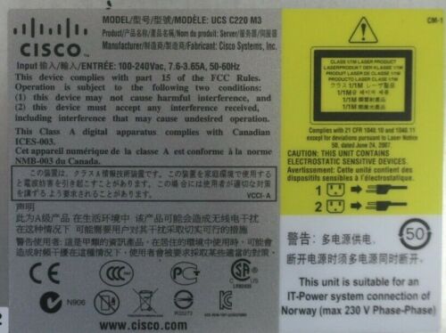 Cisco UCS C220 M3 2x E5-2609 2,4 GHz 32 GB RAM 2x 600GB 10K HDD 8-Bay 1U Serwer - Zdjęcie 3 z 4