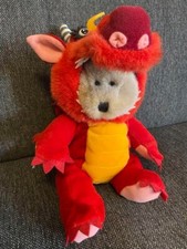 Starbucks Coffee 2000 Dragon Bearista Asia Limited Cafe Red Plush Doll USED