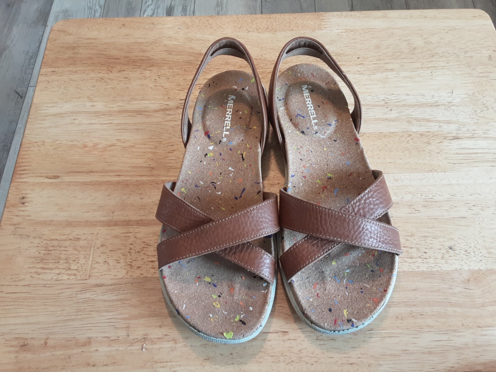 Merrell Sandali Donna 6 Napa Valley Sfionda Merlot In pelle Sughero Avvolto Plantare