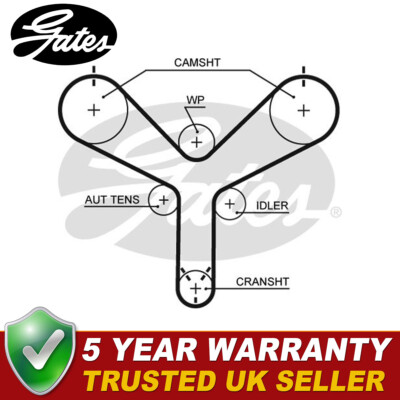 T298 - High-Quality Gates Engine Timing Belt For 1998-2010 Gates