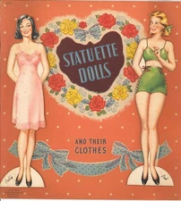 VINTGE UNCUT 1946 STATUETTE PAPER DOLL ~LASER REPRODUCTION~LO PR~HI QU FREE S&H