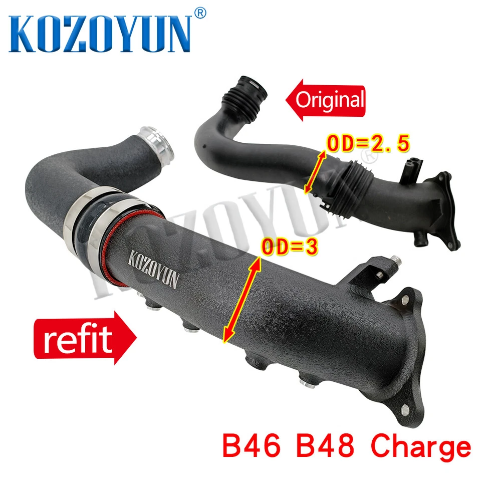 Tubo de carga de admisión apto para BMW B46 B48 2.0T 320i 330i 330e 430i ix F30 F32 G20 Foto 4 de 4